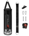 Kids Punching Bag With Gloves - Pu Leather   Adjustable 8-12  Years unfilled 