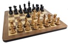 Large Black   Antiqued 4 5 8  Anderssen Staunton Wood Chess Set W  Walnut Board