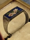 Chinese Antique Qing Dynasty Enamel And Metal Ring