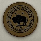 Vintage Wooden Nickel Barnhill s Ice Cream Parlor   Candy Cuyahoga Falls  Ohio