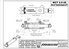 Hydraulic Cylinder Welded Double Acting 2 5  Bore 26  Stroke Cross Tube 2 5x26