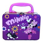 Disney Minnie Mouse Tin Metal Snacks Keepsake Box Tote 5 5 x4x2 75  Pink Handle