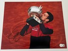 Novak Djokovic Signed French Open 11x14 Photo W exact Video Proof   Beckett Coa