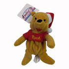 Disney Pooh Christmas Santa Beanie Bean Bag Plush Retired All Tags Near Mint