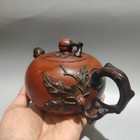Vintage Yixing Teapot Decor Carving Nice Carved Lifelike Intricate Organic