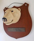 Vintage 1959 Cold War Ft  Churchill Manitoba Polar Bear Award Plaque Rocket Base