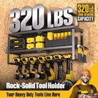 Heavy Duty Power Tool Organizer Wall Mount  Cordless 4 Drill Hanger Storage Rack