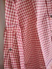 New  sz l German Style Men s Shirt plaid Red  Oktoberfest germany Lederhosen