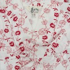 Vtg Japanese Nemaki Cotton Onsen Hot Spring Kimono Floral Print  Womens Large