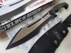 Black Ronin Stealth Machete Bowie Fixed Blade Knife 4mm Full Tang Wood Uc3396
