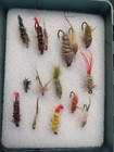 Vintage Scientific Anglers Plastic Fly Box 2 5    X 3 5    With 31 Trout Flies Usa