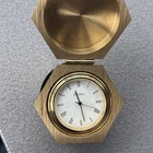 Vintage Chelsea Brass Button Desk Clock Watch