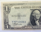 1935 A One Dollar  1 Silver Certificate North Africa Note Gold Seal Uncirculated