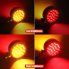 2pcs 38 Led Double Face 3  Red  Amber Light For Semi Truck Fenders Turn   Marker