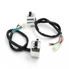 7 8  Motorcycle Chrome Handlebar Horn Turn Signal Light Switch Control Universal