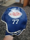 Vtg All American  77 Soft Leather Football Helmet Kids Play - Blue - Used