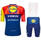 2026 Lidl Mens Cycling Short Sleeves Jersey Bib Shorts Cycling Bib Shorts Pocket