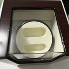 Brown Wooden Dual Watch Winder With Glass Display  Cushions  Power Adapter 2c