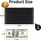 2 Pack Leather Cash Money Bags Zipper Bank Deposit Bag Cash Register Bag