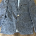 Lauren Ralph Lauren Boys 16r Navy Blue Blazer Linen Poly Preppy Classic Mint