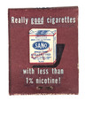 Vintage  Unused  Sano Cigarettes  Advertising Book Matches