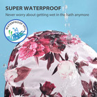 Shower Cap For Women Reusable Waterproof  Double Layer  Satin Lined   Bath Cap 