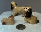 Hagen Renaker Mini Mama  Papa Cocker Spaniels With Their Puppy Butt Up Figurines