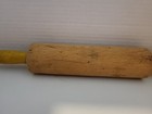Vintage Antique Solid Wood Large Rolling Pin Yellow Handles 15 