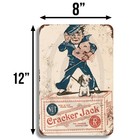 Cracker Jack Vintage 8x12 Inch Aluminum Tin Sign 4 Holes - Etin0387