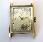 Vintage Mens Rectangular Elgin 772 Manual Watch 19 j 10k Gold Filled Case Runs  