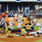 Looney Tunes  line Up    Yankees  Numbered Limited Edition Animation Art Coa