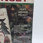 Sunset 18075 Appliqued Felt Rustic Santa Stocking Kit Vintage 1995 Sealed 