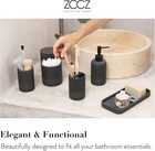 Black Stone Bathroom Accessories Set 6 Pieces - Organizer  Elegant D  cor