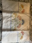 Vintage Floral Embroidered Linen Towel