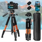 55 Inch Professional Heavy Duty  Extendable Aluminum Alloy Tripod Red