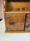 Vintage Wooden Spice Rack Wall Hanging Or Sits On Counter Drawer Cupboard