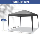 10 x10  Outdoor Wedding Tent Party Canopy Patio Gazebo Removable Walls Black