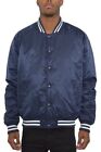 Men   s Bomber Jacket     Casual Varsity Stripe Button Closure Windbreaker Active 