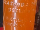 1950s Orange Crush Embossed Glass Bottle full  Art Deco  Rock Hill  Sc free Ship