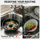 Ceramic Swirl Rinsing Berry Bowl  Colander Fruit Draining Kitchen 8inch W  Drain