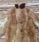 Vintage Real Fur Afghan Jacket Coat Genuine Leather Suede Boho Penny Lane 90s S