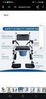 Rolling Shower Chair With Wheels For Elderly And Disabled  Foldable   