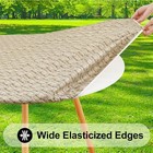 Round Picnic Tablecloth  Wipeable Flannel Backed For Up To 45 -56  Round Khaki