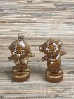 Menehune Salt   Pepper Shaker Set Ceramic Tiki Trader Vic s 4  Tall New