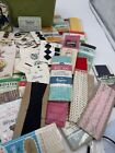 Vtg Wilson Apple Green Sewing Box Filled With Needles 75 Packs Of Binding Lot