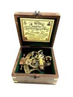 Navigation Sextant J  Scott London With Compass Hardwood Box