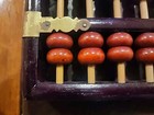1950   s Antique Huanghuali Wooden Abacus              Lotus Flower Brand 77 Beads 8 5x4 5