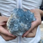 1 3lb Natural Blue Celestite Crystal Geode Quartz Cluster Mineral Specimen