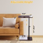 Vintage Style Rectangular Sofa Side Table For Classic Home Decor Accent Piece