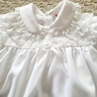Vintage Mayfair White Dress Girls Size 24 Mo Party Lace Ruffles Frilly Toddler 